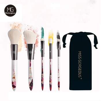 

Miss Gorgeous 5pcs Makeup Brushes Set Cosmetic Powder Eye Shadow Eyebrow Blush Sculpting Brushes Beauty Make Up Tools Brochas