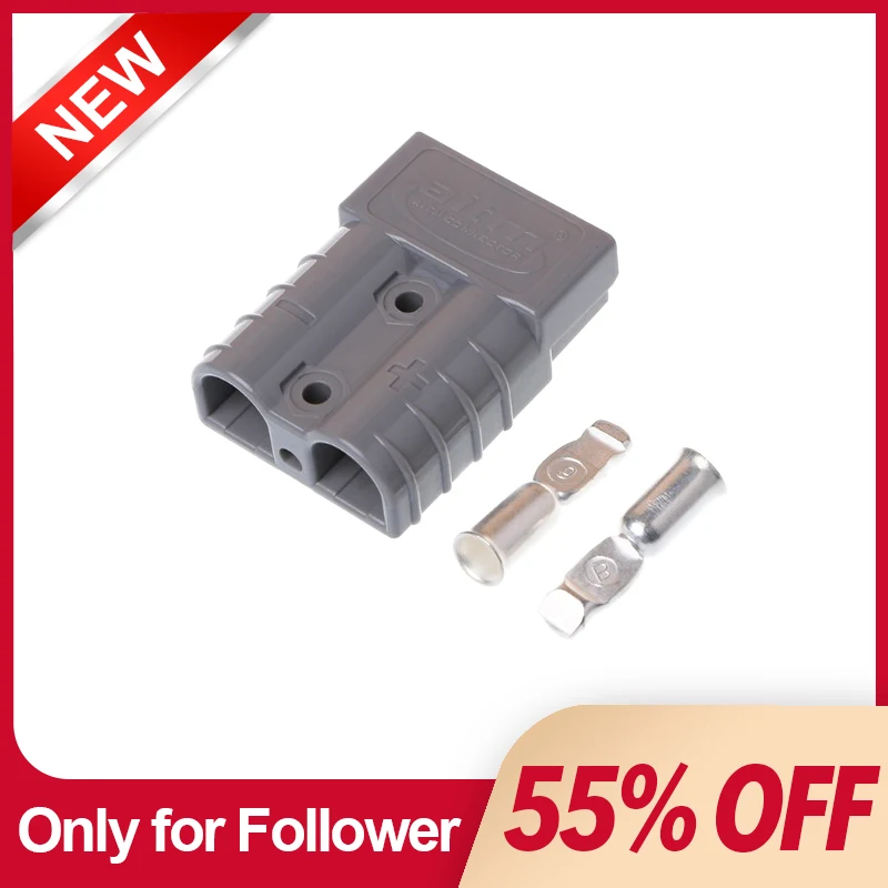 

50A Battery Connector Plug Double Pole Copper Contacts 600V SB50 Solar Panels Caravans Forklift Charger plug