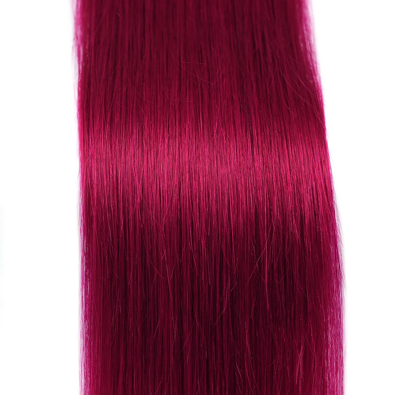Sale Pre-Colored Ombre 99J Burgundy Bundles Straight Hair Bundles Brazilian 100% Human Hair Bundles Remyblue Remy Hair Weave Bundles 8