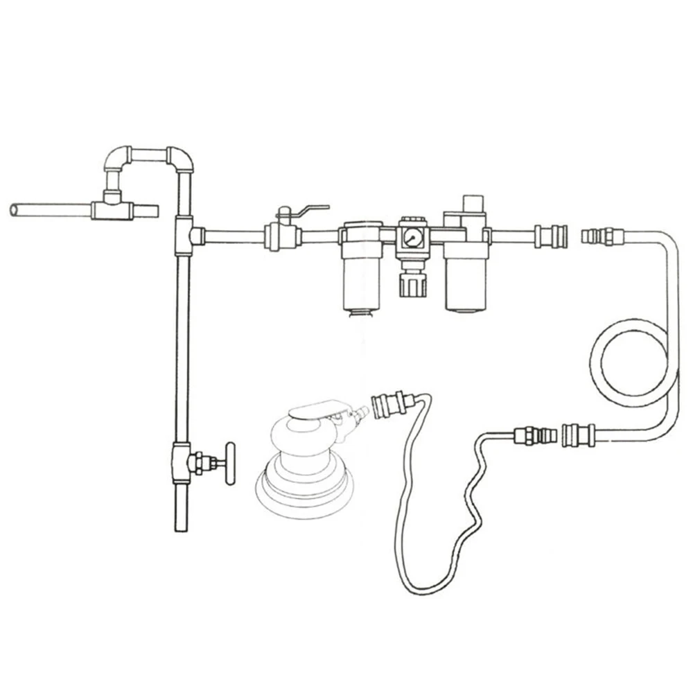 

Top Selling 1 Set Of Pneumatic Air Sander 1/4" Connector Wrench With User Manual Kit No Load Speed 10000rpm