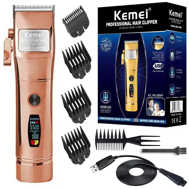 Регулируемая машинка для стрижки волос kemei 2850 + PG мужской профессиональный
