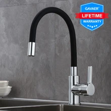 Gavaer Silica Gel Nose Any Direction Rotating Kitchen Faucet Kitchen Faucet Modern Style Flexible Kitchen Sink Mixer Faucet Taps