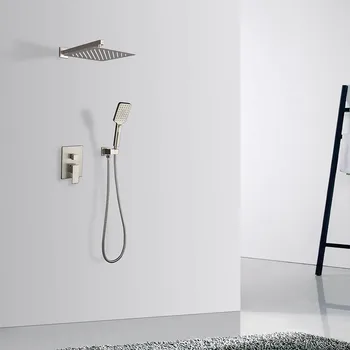 

10/12 inches Shower Faucet Set 2/3 function Bathroom Shower Taps Hand Shower Wall Mounted Rain Ceiling Shower Bathtub Mixers