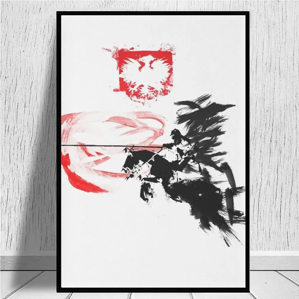 Polish Hussar canvas prints Poster Home Wall Art Canvas Picture Print Office Hotel Apartment Living Room Decor Painting | Дом и сад