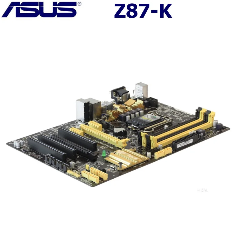 LGA 1150 DDR3 ASUS Z87-K материнская плата для рабочего стола Intel Z87 Cpu Core i7/i5/i3 32 Гб PCI-E 3,0 USB3.0 оригинальная б/у Z87-K материнская плата ATX