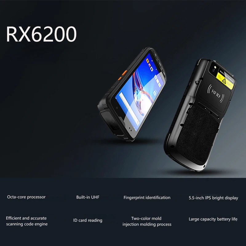 

Android PDA Rugged Industrial Handheld PDA With Barcode Scanner And Long Distancce Built-in UHF Reader Up