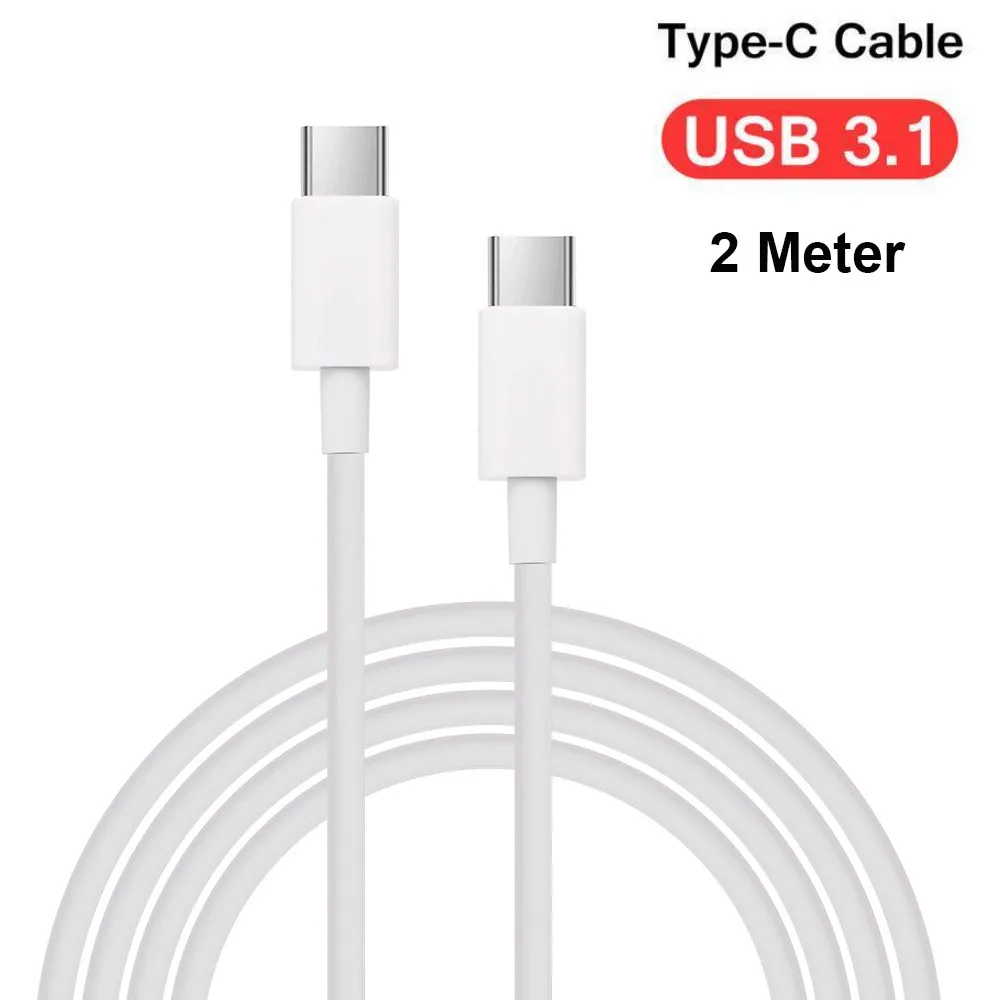 usb quick charge Double Type-C Data Cable Sync Fast Charger Charging Cable Line Connector 2M for MacBook for Ipad Pro 11/12.9inch In Stock usb quick charge 3.0 Chargers