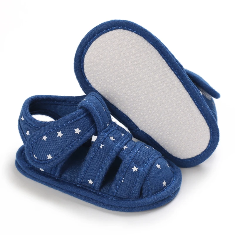2021 NEW 0-18Months Kids Newborn Baby Boys Fashion Summer Soft Crib Shoes First Walker Anti Slip Sandals Shoes Soft Sole