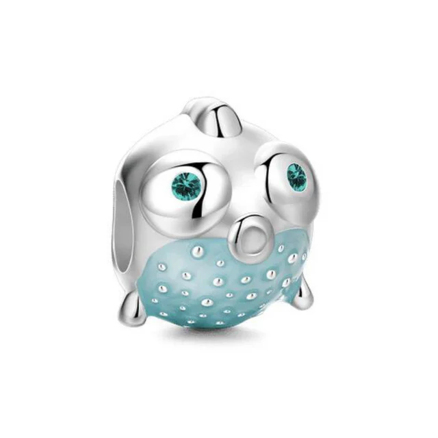 Genuine 925 sterling silver marine animal hanging bead pendant suitable for original Pandora bracelet ladies fashion jewelry CMS077a