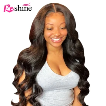 

Reshine Long Peruvian Body Wave Lace Frontal Wig 13x4 Lace Front Wigs Pre plucked With Baby Hair Remy Human Hair Wigs 18-24inch
