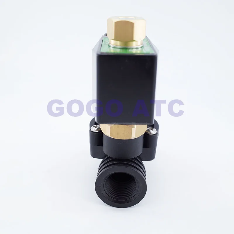 Нормально открытый 2 way Пластик электромагнитный клапан NBR/EPDM/FKM 1/" 3/4 1 дюйм отверстие 15/20/25 мм PP-15/20/25 K водяной клапан 10bar 220 В не может быть