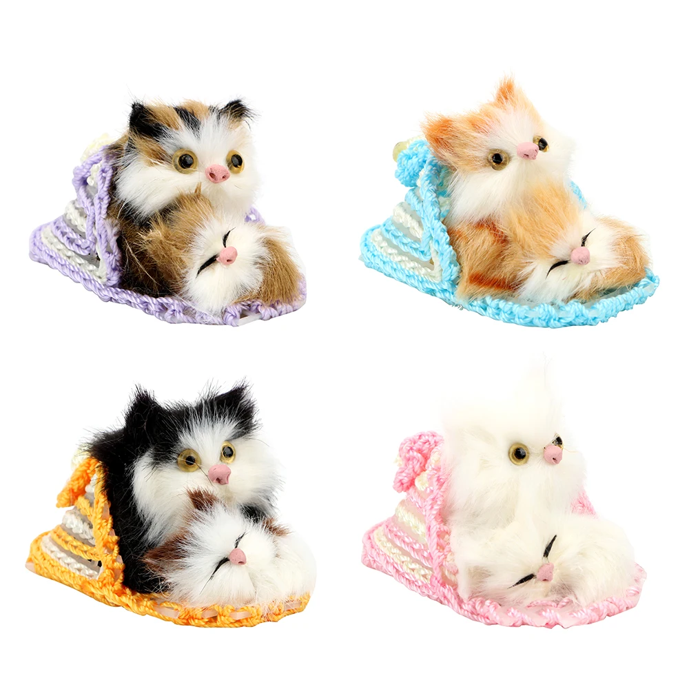 Автомобильное украшение для приборной доски, плюшевые игрушки для мамы, кошки и котенка, куклы, милые тапочки, игрушки, автомобильные аксессуары для интерьера