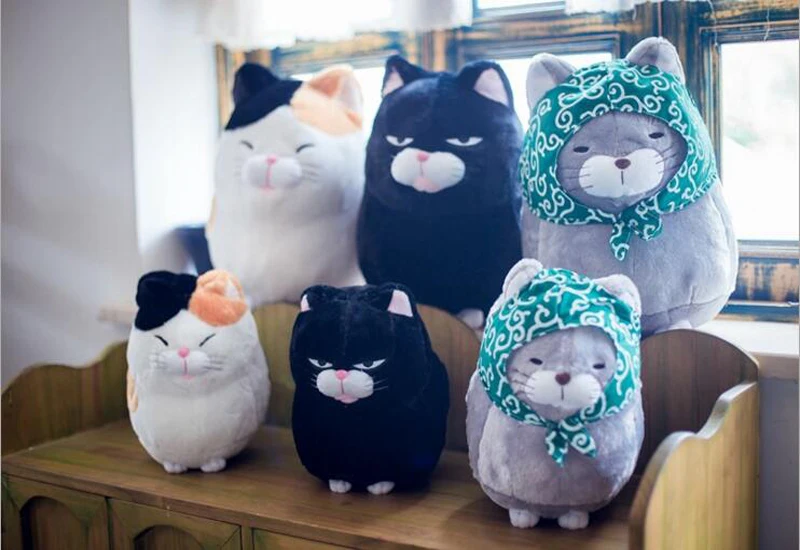 

Plush toy fu cat doll beard mantou cat fu qi cat