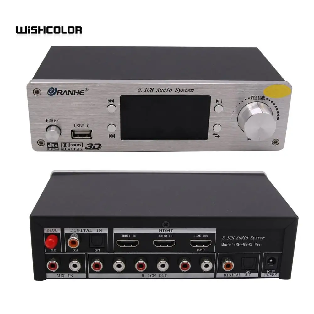 4K HDMI 5 1 аудио декодер Bluetooth 0 DAC плеер без потерь для DTS U Disk RH 699X стандартная