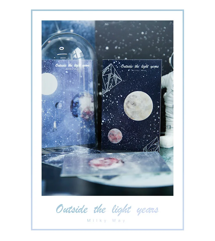 30 шт./компл. за пределами световых лет Млечный путь серии открытка поздравительная открытка с сообщением подарок на день рождения