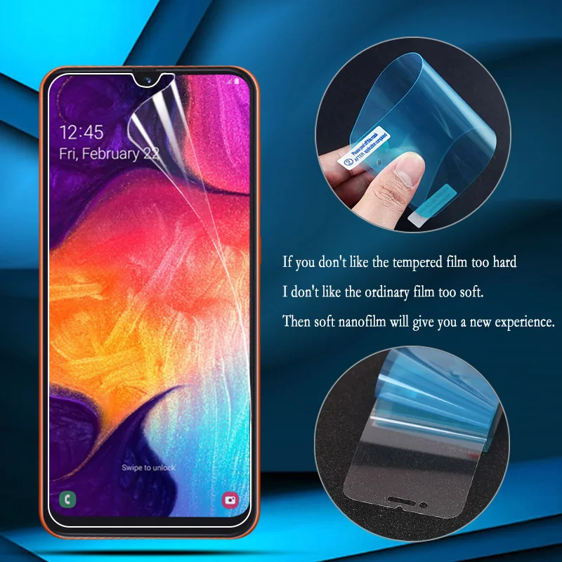 

Screen Protector For Samsung Galaxy A70 A60 A50 A40 A30 A20 A20e Nano Explosion-proof Film for Samsung A10 A10e A70s A90 5G Film