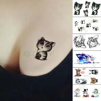 

Waterproof Temporary Tattoo Sticker Cat dog tiger Animal Fake Tatto Chest Hand Arm Foot Flash Tatoo for Kid Girl Men Women