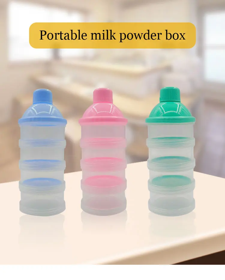 Дозатор для молочного порошка, контейнер для кормления, сетка для детей, детская коробка, четыре ящика для хранения продуктов питания для