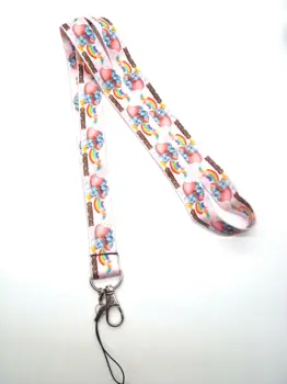 

10 pcs cartoon Elephant Neck Strap Lanyards Badge Holder Rope Pendant Key Chain Accessorie