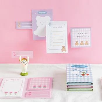

Kawaii cartoon folding sticky notes learning office portable note sticky notes hand account material N times posted cute memo