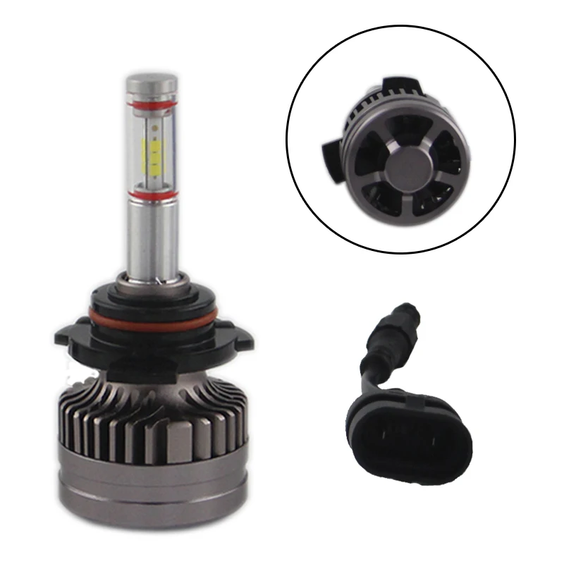 SHUOKE светодиодный 9012 HIR2 светодиодный чип CSP светодиодный фары 12V 30W 2200LM в IP67 6000K с вентиляторами 1 пара предложение Прямая
