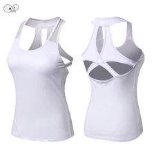 Компрессионная тренировочная майка для бега, быстросохнущая рубашка без рукавов для занятий йогой, спортивная одежда майка для фитнеса