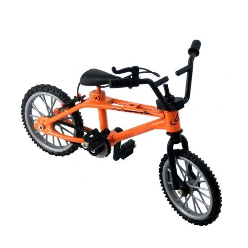 Мини BMX модель горного велосипеда Детская игрушка подарок украшение для 1/12 Кукольный дом Новинка кляп игрушки для детей Подарки - Цвет: Оранжевый