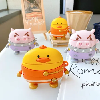

Astronaut Pig Duck 3D Case for Airpods 1 2 Bluetooth Earphone Case for Air Pods Pro Accessories Protective Cover Cute Silicone