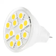 2W MR11 GU4 120-144LM LED Bulb 12 5050 SMD Warm White Lamp