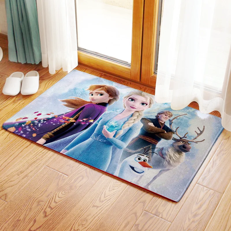 Disney Frozen 2 elsa Anna double floor mat bathroom velvet mat kitchen mats door mats outdoor