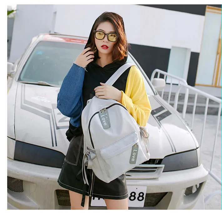 MVK New Women Casual Canvas Backpack Colorful Waterproof Daily Backpack School Bags Teenagers Girls Travel Bag for female