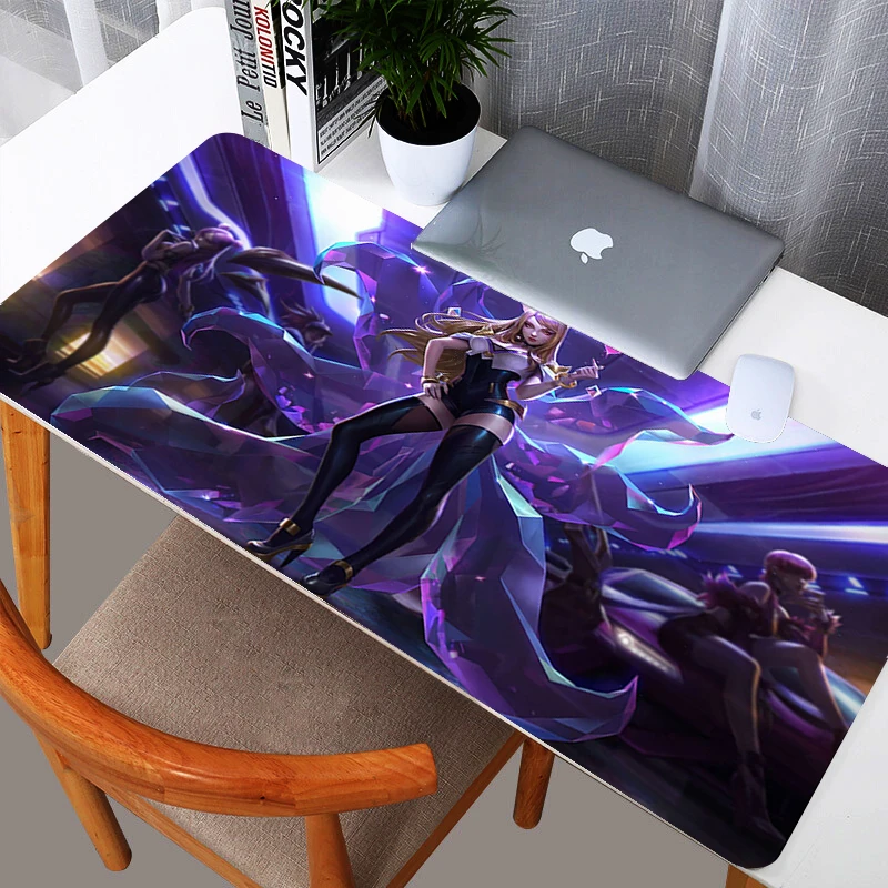 Игровой коврик для мыши Lol Kda с рисунком Xl большой модный Настольный ноутбука