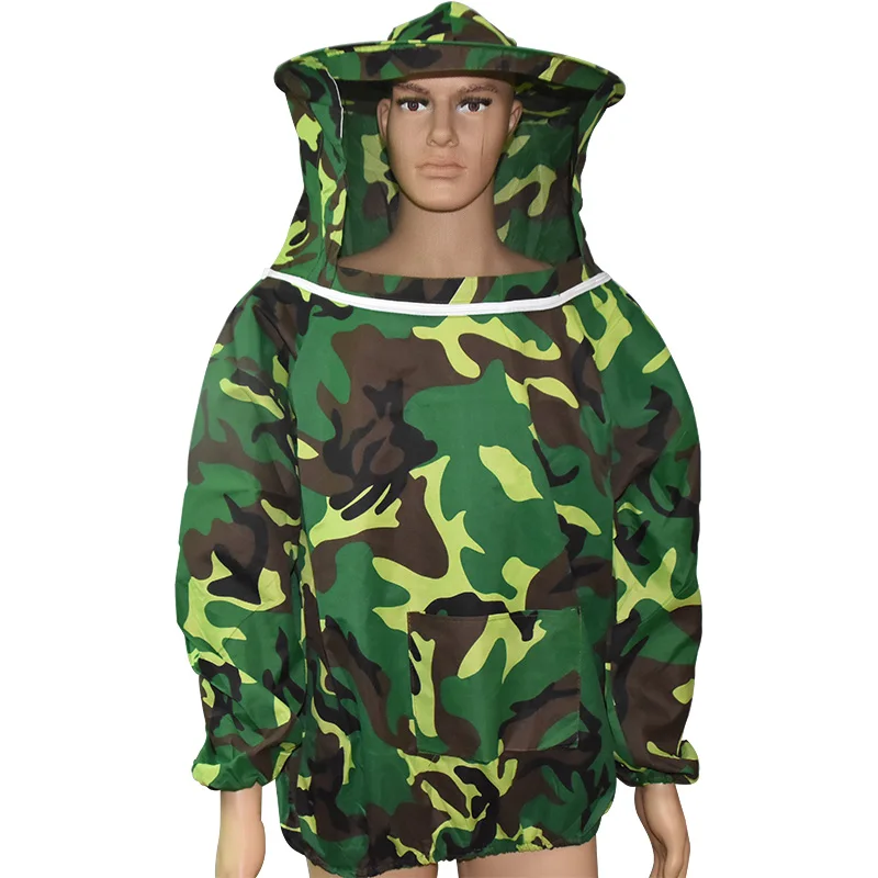 Green Camouflage Брендовая одежда для пчеловодства, традиционный камуфляж для пчеловодства, куртка, пчелиная защитная одежда, вентилируемые пчелиные костюмы, мужская и женская вещь - Цвет: Green Camouflage