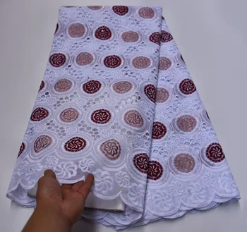 

Swiss Voile Lace Fabrics High Quality Latest African Dry Lace Fabric Nigerian Cotton Lace Fabric For Wedding Dress TV-102