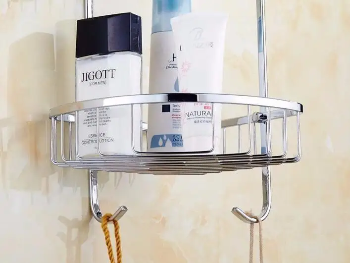 Vidric Wall Mounted Chrome 304 Stainless Steel Bathroom Shelf Soap Basket Bath Shower Shelf Soap Basket Holder building materia