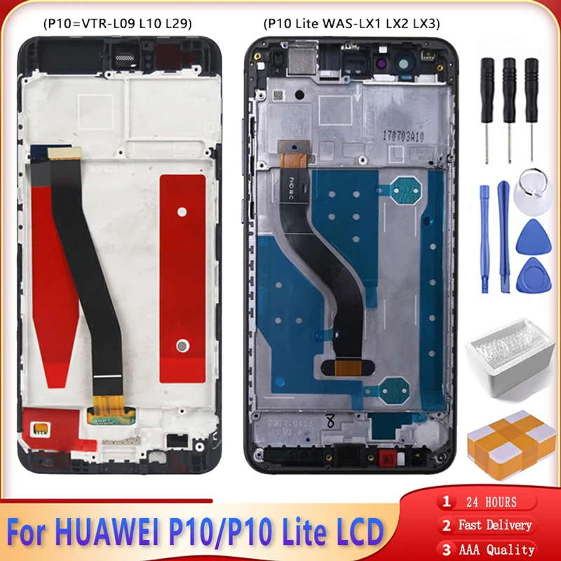 Оригинальный Дисплей для huawei P10 Lite ЖК-дисплей Сенсорный экран дигитайзер сборки с