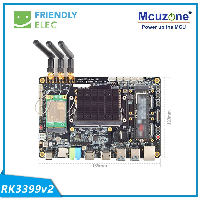 US $259.00 Friendly SOMRK3399V2 core board 4GB memory 16GB flash memory HDMI IN dual MIPI dual frequency WiFi