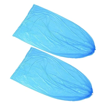 

30 Pairs Disposable Shoe Covers Blue Protection Rain Shoes and Boots Cover Plastic Long Shoe Cover Clear Waterproof Anti-Slip Ov