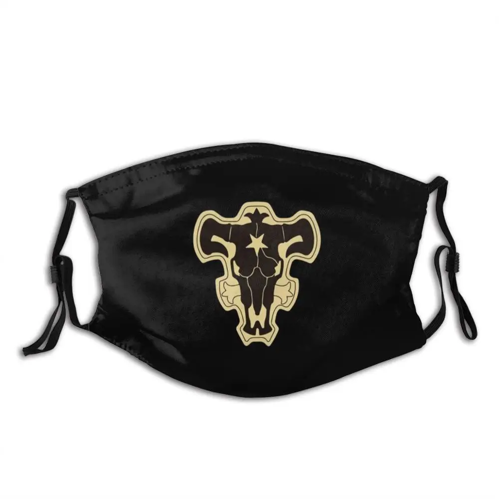 Black Clover Bulls Diy Adult Kids Face Mask Blackclover Blackbulls Guild Logo Anime Comic Bull Brown | Аксессуары для одежды