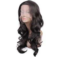 Современные королевские свободные пробор синтетические парики на кружеве 360 фронта шнурка al парик для черных женщин Верховные волосы