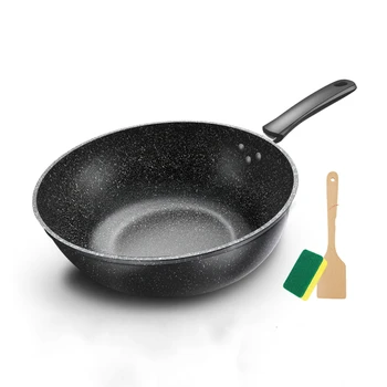 

Maifan stone non-stick wok home induction cooker frying pan with gas stove dedicated