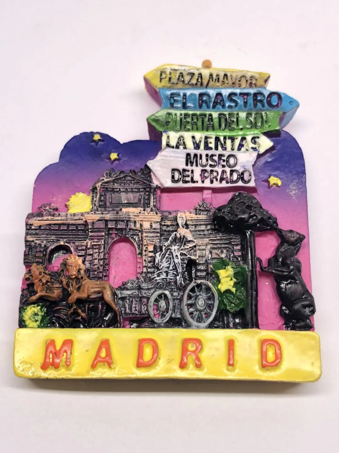 Смола 3D магнит на холодильник Испания Барселона Мадрид сувенир пейзаж магнит на холодильник Imanes Para хлададор Декор холодильник - Цвет: madrid