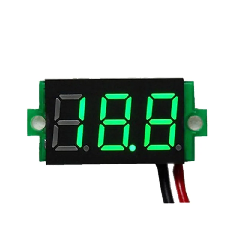 Junejour 1 шт. Цифровой вольтметр светодиодный Дисплей мини 2/3 провода Напряжение Амперметр высокая точность красный/зеленый/синий постоянного тока 0-30 V 0,36"