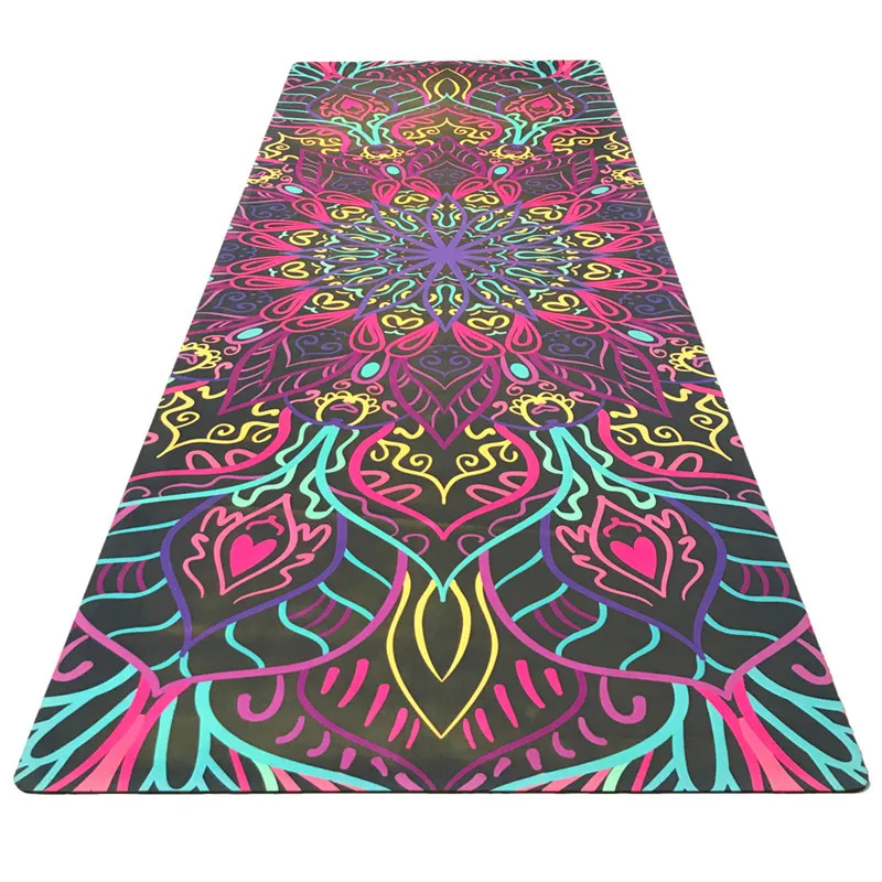 

Fashion Decorative Pattern Yoga Fitness Exercise Mat Quality Health Anti-slip Suede Rubber Mat Manufacturers Direct Selling