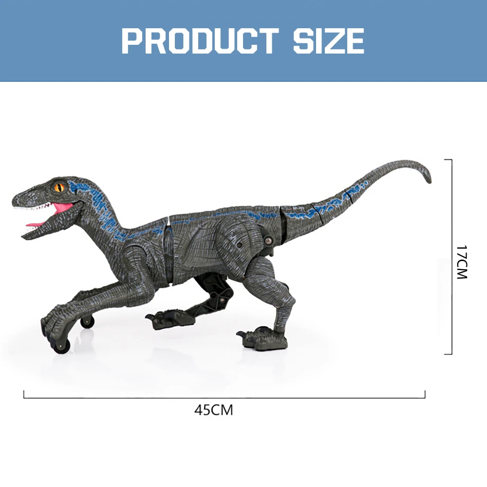 RC Dinosaur Raptor Robot electronic Intelligent 2.4G Remote Control Animals Music Light Toy Electric Toys For Children boys gift 6