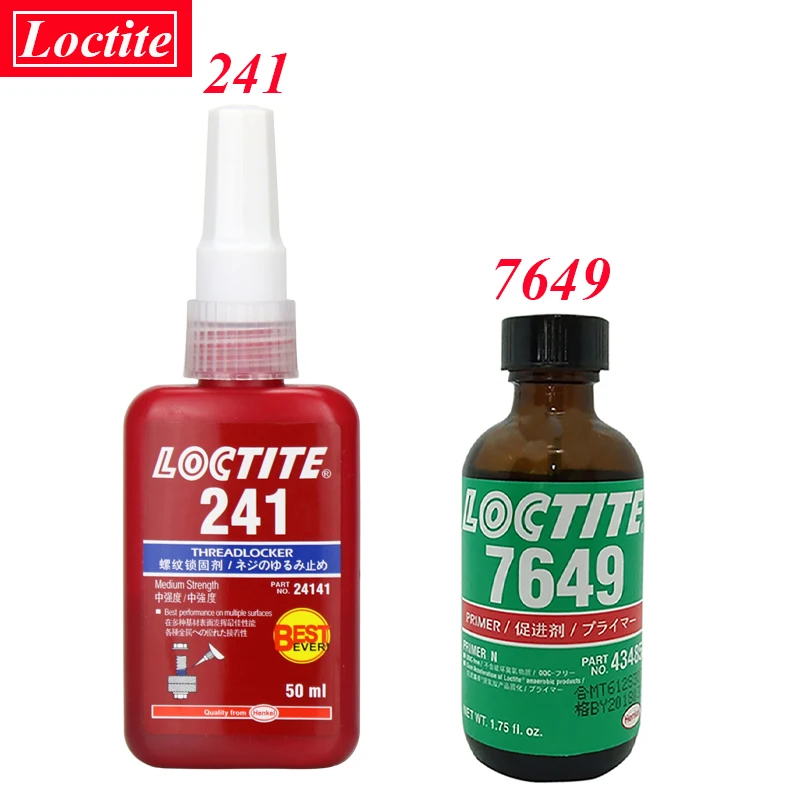 50Ml Loctite 241 Vite Colla Filettatura Agente Anaerobico Sigillante Per Filo Adesivo 7649 Acceleratore Di Polimerizzazione Colla Liquida