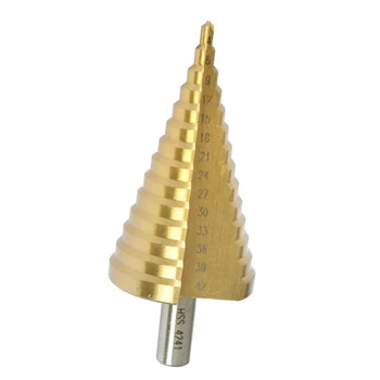 

1 Step Cone Drill Bit 4-42 Mm HSS Steel Titanium Hole Cutter Hex Shank Hot