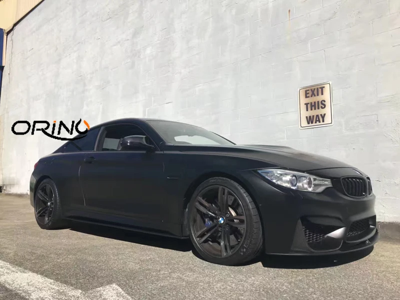Satin Metallic Black Vinyl Film Wrap-7