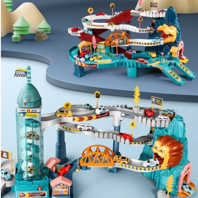New Lion Dinosaur Panshan Rail Car Little Train Breaks Through Adventure With Sound And Light Kids Parking Toy Child Gift | Игрушки и