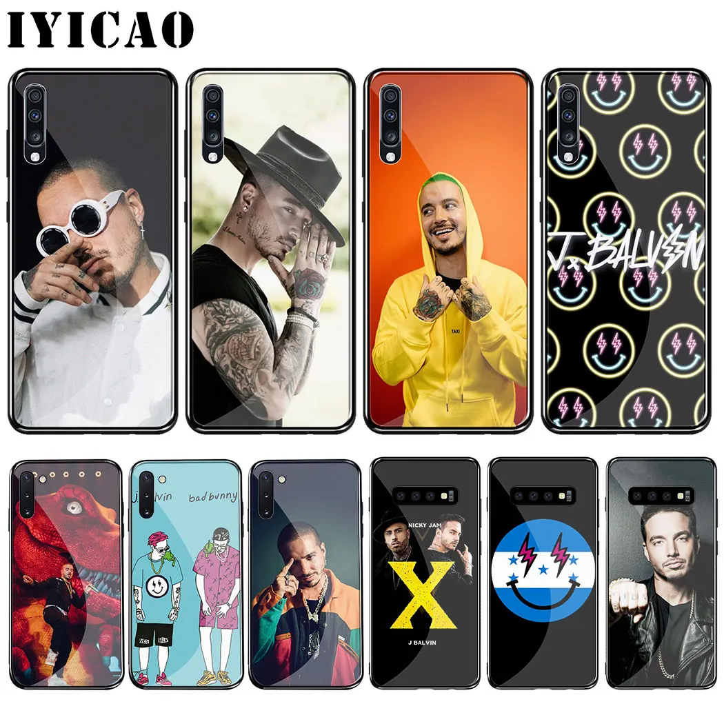 L56 певица J Balvin закаленное Стекло чехол для samsung Galaxy A70 A60 A50 A40 A30 A20 A10 S8 S9 S10 Note 8 9 10